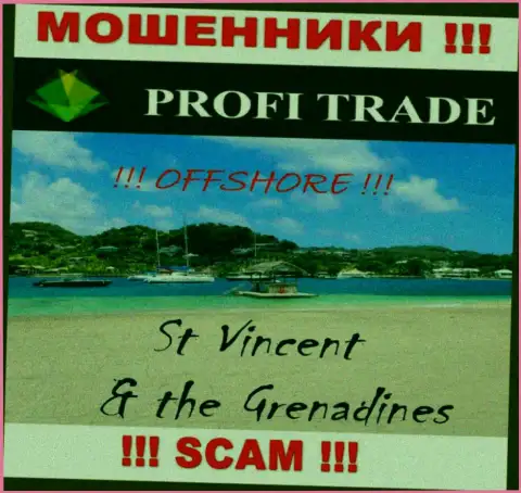Базируется организация Профи Трейд в офшоре на территории - St. Vincent and the Grenadines, ЖУЛИКИ !!!