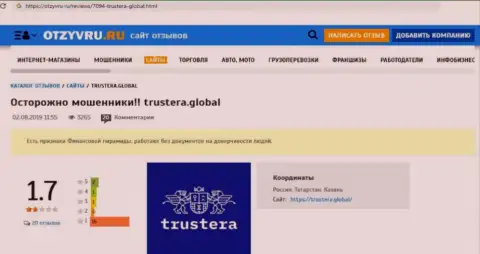 В компании Trustera Global мошенничают - факты мошенничества (обзор проделок конторы)