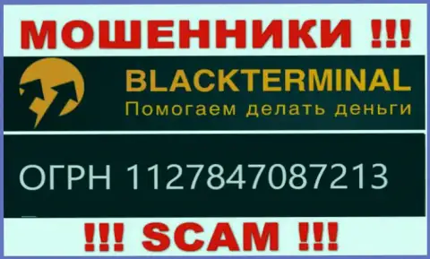 BlackTerminal кидалы сети internet ! Их номер регистрации: 1127847087213