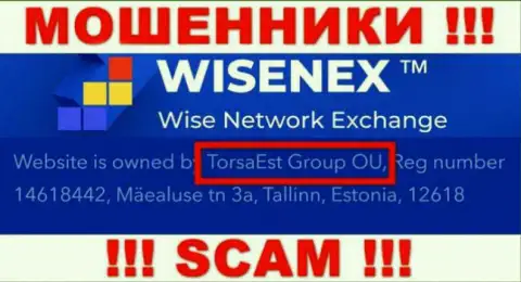 ТорсаЕст Групп ОЮ управляет брендом WisenEx - это КИДАЛЫ !!!