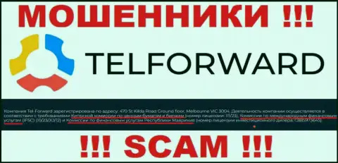 TelForward Net и курирующий их противозаконные деяния орган (IFSC), являются мошенниками