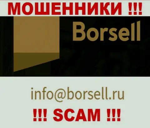 У себя на официальном информационном портале мошенники Borsell Ru показали данный е-майл