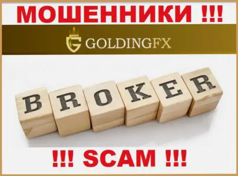 Broker - это то, чем промышляют internet лохотронщики GoldingFX Net