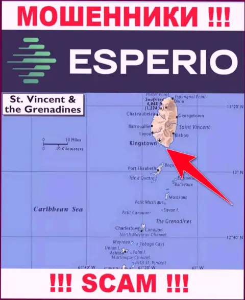 Оффшорные internet мошенники Esperio прячутся вот здесь - Kingstown, St. Vincent and the Grenadines