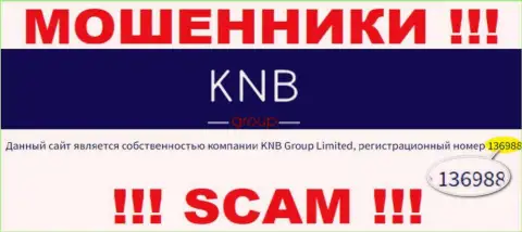 Регистрационный номер компании, владеющей КНБ-Групп Нет - 136988