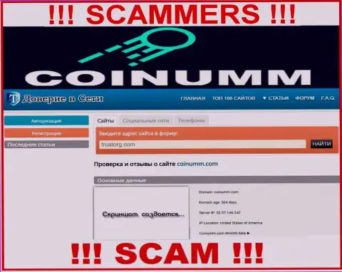 Coinumm Com scammers have been cheating for almost two years