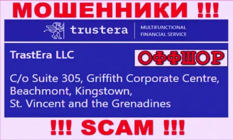 Suite 305, Griffith Corporate Centre, Beachmont, Kingstown, St. Vincent and the Grenadines - оффшорный официальный адрес аферистов Trustera, расположенный у них на web-ресурсе, БУДЬТЕ ОЧЕНЬ ОСТОРОЖНЫ !!!