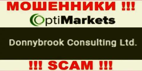 Махинаторы Опти Маркет утверждают, что Donnybrook Consulting Ltd владеет их лохотронном