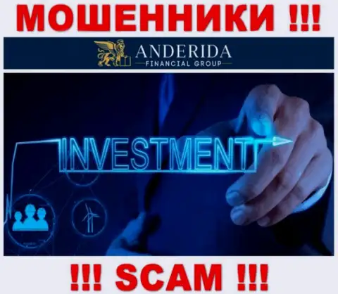 Anderida Group обманывают, оказывая противоправные услуги в сфере Инвестиции