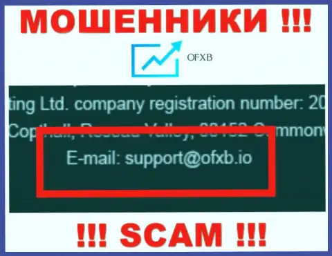 Установить контакт с интернет мошенниками OFXB Io можно по этому электронному адресу (информация взята с их сайта)