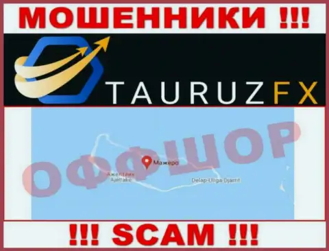 С internet кидалой ТаурузФХ опасно совместно работать, ведь они расположены в офшорной зоне: Marshall Island