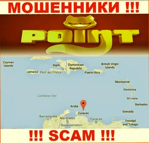 Организация Поинт Лото зарегистрирована довольно-таки далеко от оставленных без денег ими клиентов на территории Curacao