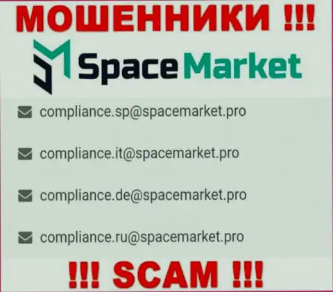 На e-mail, представленный на интернет-ресурсе мошенников SpaceMarket, писать сообщения не надо - это АФЕРИСТЫ !!!
