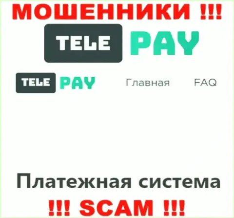 Основная деятельность TelePay - это Платежная система, будьте весьма внимательны, действуют незаконно