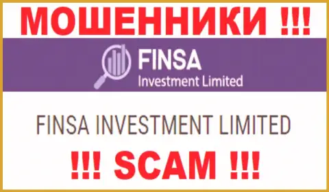 Finsa Investment Limited - юридическое лицо разводил компания Финса Инвестмент Лимитед