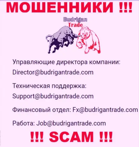 Не пишите письмо на электронный адрес BudriganTrade - это мошенники, которые воруют финансовые средства людей