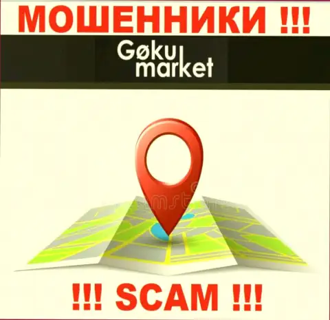 Мошенники GokuMarket избегают ответственности за свои противоправные действия, так как скрывают свой адрес регистрации