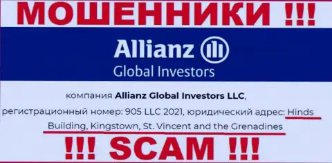 Оффшорное местоположение Allianz Global Investors по адресу Hinds Building, Kingstown, St. Vincent and the Grenadines позволяет им безнаказанно сливать