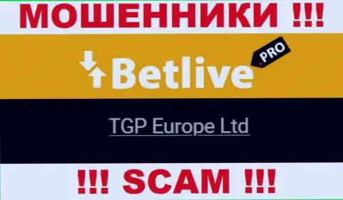ТГП Европа Лтд - руководство жульнической организации BetLive