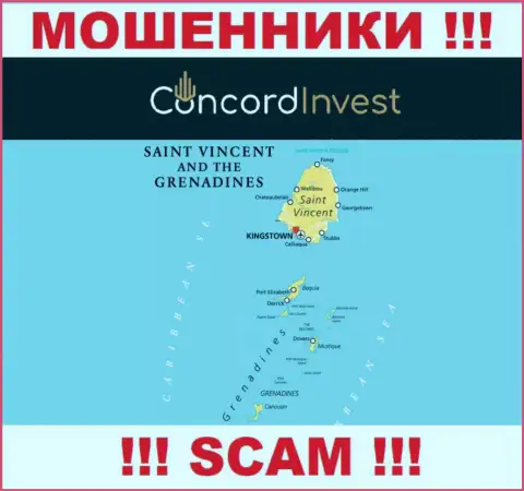 Сент-Винсент и Гренадины - вот здесь, в офшоре, отсиживаются интернет ворюги Concord Invest