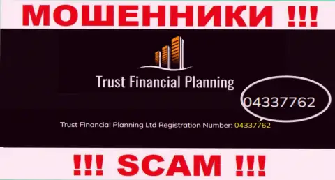 Рег. номер незаконно действующей организации Trust-Financial-Planning - 04337762