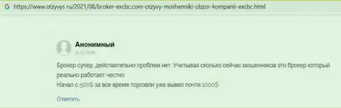 Позиция посетителя глобальной интернет сети относительно условий для торгов ФОРЕКС организации ЕИксБрокерс, опубликованная на сайте otzyvys ru