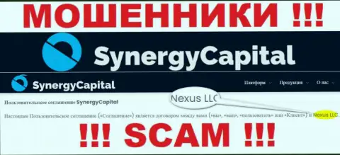 Юридическое лицо, владеющее интернет-мошенниками SynergyCapital Top - это Nexus LLC