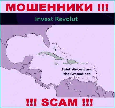 Invest-Revolut Com находятся на территории - Кингстаун, Сент-Винсент и Гренадины, остерегайтесь совместной работы с ними