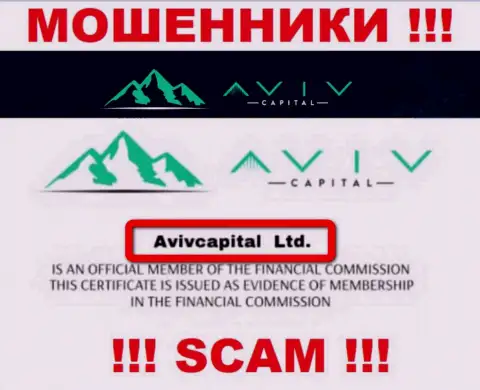 Вот кто управляет компанией АвивКапитал - это AvivCapital Ltd