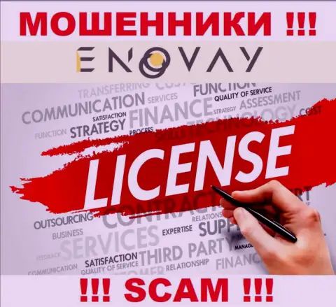 У организации EnoVay Info не имеется разрешения на осуществление деятельности в виде лицензии - это МОШЕННИКИ