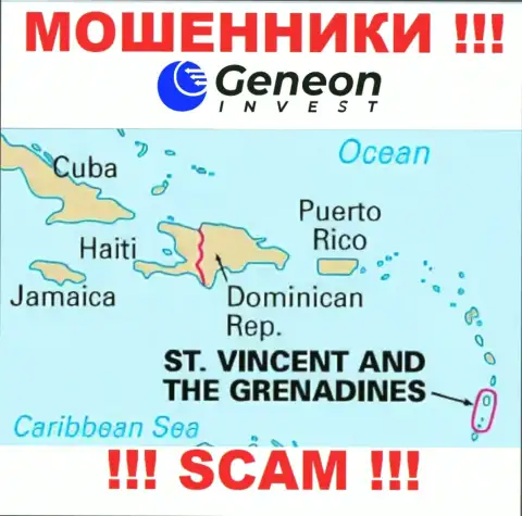 GeneonInvest базируются на территории - St. Vincent and the Grenadines, избегайте совместной работы с ними